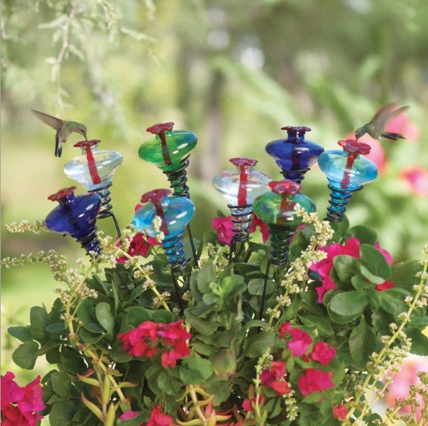 Parasol Mini-Blossom Hummingbird Feeder-Staked