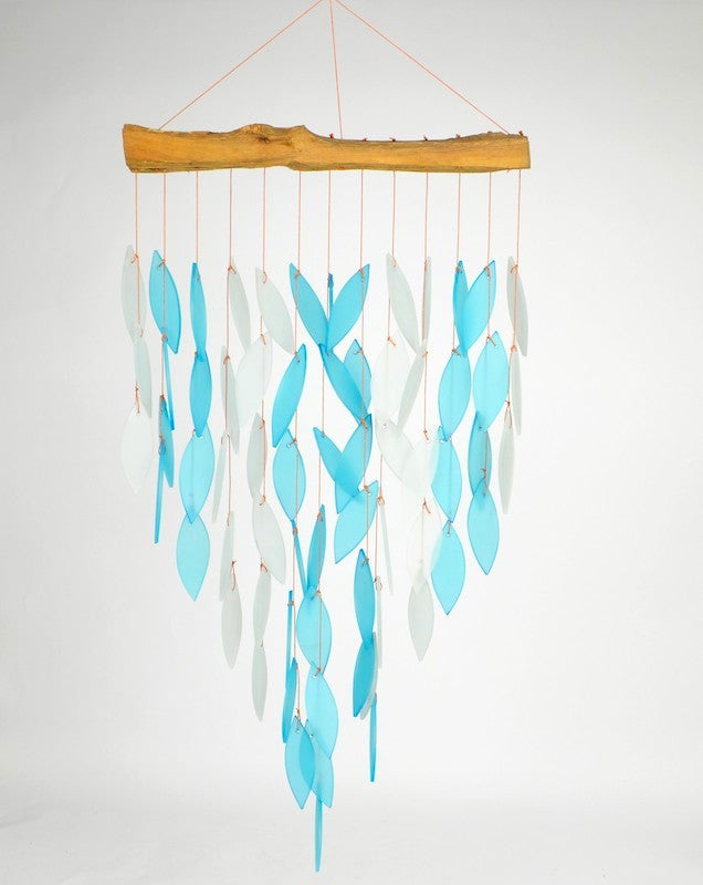 Waterfall Windchime-Glass and Driftwood