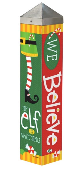 We Believe Holiday Art Pole